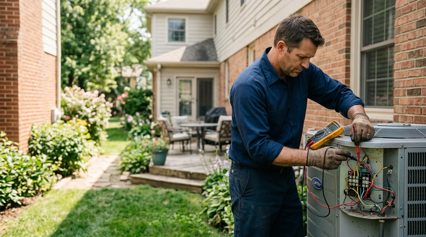 HVAC technician working near Ewing, IL